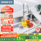 摩恩（MOEN）廚房水槽304不銹鋼水槽大單槽 廚房搭配兩出水抽拉龍頭套裝32511