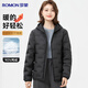 羅蒙90%鴨絨羽絨服女士輕薄短款大碼秋冬季媽媽裝學(xué)生連帽秋羽絨外套