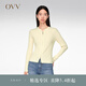 OVV【可機洗黃金羊毛】2024春夏新款女裝圓領(lǐng)拉鏈針織外套 淺黃（凈色）03 XL