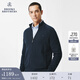 布克兄弟（BrooksBrothers）男士純棉拉鏈純色logo毛衣開衫 4004-藏青色 L