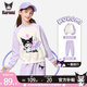 KUROMI酷洛米女童套裝秋季彩點(diǎn)洋氣衛衣長(cháng)褲2025新款兒童上衣休閑褲秋裝 紫 快樂(lè )酷洛米_斑紋酷洛米X 160