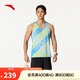 安踏速干套裝丨跑步馬拉松運動(dòng)服背心套裝男夏季無(wú)袖上衣短褲兩件套
