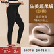 MsShe大碼女裝2025秋冬【加厚加絨生姜打底褲】胖mm高彈保暖褲子 長(cháng)褲-生姜超柔絨-黑色（現貨） 2XL
