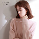 三彩2025冬季新款純色毛衣半高領(lǐng)針織衫插肩袖寬松毛衫簡(jiǎn)約M 櫻花粉預售[付款15天內]發(fā) M 160/84A