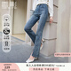 香影（xiangying）微喇開叉牛仔褲女2025年秋季新款設(shè)計(jì)感藍(lán)色休閑高腰顯瘦長(zhǎng)褲 牛仔藍(lán) S