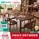 林氏家居大板實(shí)木餐桌椅原木色家具長(cháng)方形飯桌子客廳家用林氏木業(yè)CO1R 【胡桃色】餐桌2.0米+餐椅*6