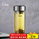 希諾（HEENOOR）抗菌玻璃杯雙層防燙透明水杯男士高檔泡茶杯子X(jué)N-1927本色 410mL