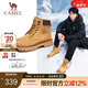 駱駝（CAMEL）【王俊凱同款】馬丁靴男秋冬2025新款大黃靴女戶外工裝靴登山鞋子 GE122W7757T 金黃色（男款） 42