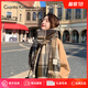 CRANTA KOMEIA圍巾女2025新款冬季長披肩加厚保暖格子圍脖生日七夕情人節(jié)禮物 卡其 輕奢高級感ck風(fēng)送女朋友實用老婆