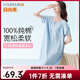 宜而爽【100%全棉抗菌防螨】女士睡裙睡衣女純棉套頭連衣裙可外穿家居服