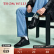 THOM WILLS【舒適軟內(nèi)里】黑色德訓(xùn)鞋男真皮軟底新款男鞋休閑鞋夏季運(yùn)動(dòng)鞋 黑色G782 39 /6.5碼