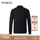 PORTSPorts男裝秋款商務(wù)休閑舒適套頭毛衣MD9K097KKW004 BLACK L