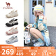 駱駝（CAMEL）【王俊凱同款】登山鞋女機甲戶(hù)外丑萌鞋 L25M202007 米/銀/藍 38