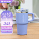 STANLEY巨無霸杯PRO吸管杯水杯保溫杯不銹鋼杯子居家591毫升-繡球花藍(lán)
