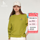 哈吉斯（HAZZYS）女裝落肩簡潔學院風衛(wèi)衣ABTSE0BCF01 黃綠色YG 160/84A38