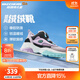 Skechers斯凱奇兒童絨絨靴（躍界系列）男童冬短靴旋鈕女童加絨鞋302528L 女童/紫色/黑色/PRBK 35