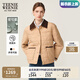 Teenie Weenie小熊女裝棉服2025冬季新款時(shí)髦菱形格保暖巴恩風(fēng)外套 卡其色 S