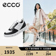 愛步（ECCO）厚底板鞋 百搭牛皮休閑鞋 街頭720女鞋209713 黑色/白色39