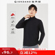 佐丹奴長(cháng)袖T恤男新款磨毛萊卡棉雙面布純色高領(lǐng)打底衫男01024815 09標志黑 M