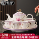 言則骨瓷可旋轉水具茶具茶壺茶杯套裝開(kāi)業(yè)喬遷送禮輕奢高檔禮盒 【骨瓷】紫韻蘭香套裝-木質(zhì)禮盒
