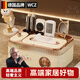 WCZ德國臺式紙巾盒茶幾客廳整理輕奢家用抽紙盒雜物擺件遙控器餐 奶油金鍍金款內置托紙彈簧帶牙簽
