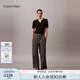 Calvin KleinJeans25早秋新款女士美式運動ck松緊抽繩腰工裝風(fēng)休閑褲47C637G STN-暗灰 L (6)
