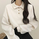 曼利鳥(niǎo)加絨加厚打底衫女秋冬2025新款韓版寬松百搭顯瘦保暖上衣長(cháng)袖衛衣 杏色 S 85斤以下