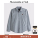ABERCROMBIE & FITCH【爆款府綢】男裝25春夏美式經(jīng)典小麋鹿通勤長(cháng)袖襯衫KI125-5255 藍色 S (175/92A)