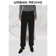 UR2025秋季新款女裝復古休閑卷邊高腰直筒牛仔長(cháng)褲UWB850007