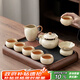 唐豐汝窯茶具整套帶茶盤(pán)功夫茶具套裝中式家用陶瓷泡茶壺蓋碗茶杯套裝