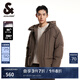 杰克·瓊斯（JACK&JONES）男裝冬季時(shí)尚潮流休閑寬松連帽拉鏈字母羽絨服外套男224412065 E09巧克力棕色 M 175