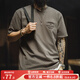 馬登工裝美式復古戰術(shù)印花T恤男士純棉透氣正肩V領(lǐng)短袖衣服男裝夏季 灰褐色 【2025新款潮牌】 L