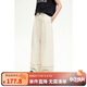 ELLE KIDS25夏季新款女童假日風(fēng)闊腿褲寬松直筒褲撞色透氣休閑褲子