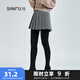 三福 女褲襪單條裝 淑女易搭收腹提臀不易下滑連腳絲襪823295 黑色 均碼