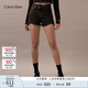 Calvin KleinJeans夏季女士潮流性感ck斜腰邊刺繡毛邊高腰牛仔短褲J224329