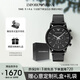 安普里奧·阿瑪尼（Emporio Armani）手表男士黑武士系列 曜黑皮帶休閑石英表生日禮物送男友AR1918