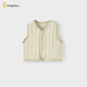 童泰（TONGTAI）嬰兒馬甲秋冬季純棉夾棉男女寶寶衣服背心坎肩馬夾上衣綠色90cm