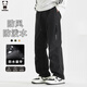 HIPANDA你好熊貓工裝褲男款秋季潮牌機能男生沖鋒褲休閑褲男士黑色XL