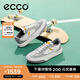 愛(ài)步（ECCO）七夕禮物休閑鞋 25夏季厚底板鞋軟底簡(jiǎn)約撞色男鞋 街頭球鞋539804 白色/鴿子灰/水泥灰53980452475 41