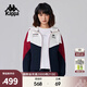 卡帕背靠背針織外套女2024新款復古運動服連帽開衫上衣女款K0E82MK43 暗夜藍黑-906 L