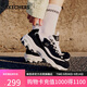 斯凱奇（Skechers）女鞋秋季厚底老爹鞋百搭熊貓鞋軟底舒適外穿休閑運動(dòng)鞋11959