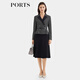 PORTS寶姿女裝2025秋冬新款經(jīng)典束腰二合一連衣裙ALQ9D055UWQ050 黑色混色 XS （2）