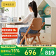 米粒生活F6兒童家具實(shí)木學(xué)習椅多功能可調節兒童寫(xiě)字學(xué)生家用座椅218F布棕