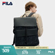 FILA【黑武士】斐樂(lè)雙肩包男子書(shū)包防潑水老花背包輕便大容量電腦包 正黑色-BK XS
