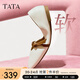 他她（TATA）圓舞曲平底單鞋女軟底舒適瑪麗珍鞋小皮鞋秋2H0A8CQ4 米白 37