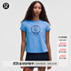lululemon丨Crewneck 女士網(wǎng)球圓領(lǐng)短袖 T 恤 *圖案款 LW3JR4S 泳池派對藍/恣意藍 S