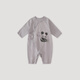 巴厘小豬新生兒嬰兒衣服春秋純棉a類(lèi)初生兒哈衣爬爬服超萌可愛(ài)寶寶連體衣 灰風(fēng)鈴紫 73cm