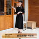 美洋（MEIYANG）圓舞曲連衣裙 口碑云梯棉氣質(zhì)圓領(lǐng)收腰針織大擺裙赫本風(fēng)氣質(zhì)裙子 黑色（短版） S