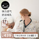 nest designs孕產(chǎn)婦月子服女士雙層紗布休閑哺乳衣家居服套裝 長(cháng)袖長(cháng)褲睡衣 初雪-紗布前片可掀款 M碼（建議身高165-170cm）