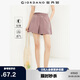 佐丹奴休閑短褲女夏季純棉紐扣松緊腰寬松薄款褲子女05405309